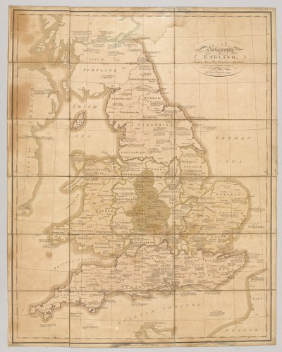 Praehagraphy of England, being a map of that Kingdom illustrative of the principle battles fought in it, pub. 1807 by English School